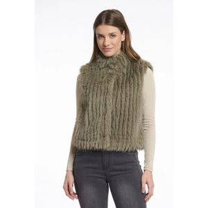 Rino & Pelle Dava.7002511 rino en pelle gilet with closure green ash