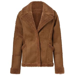 Smashed Lemon - Korte Lammy Jas - Cognac - Reverskraag