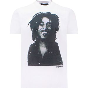 Dsquared2 - Cool Fit - T-shirt - Wit - Bob Marley Quote Design