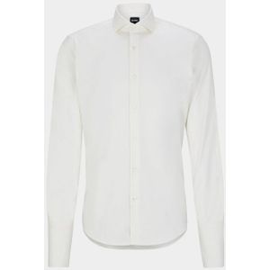 BOSS Joe Smoking Overhemd - Wit - Twill - Strijkvriendelijk
