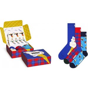 Happy Socks P000333 3-Pack Downhill Skiing Socks Gift Set