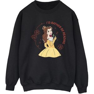 Li-cense Disney dames beauty and the beast i´d rather be reading sweatshirt