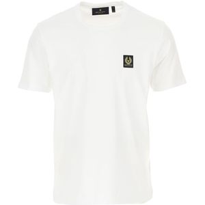Belstaff Heren Katoenen Logo T-shirt Wit