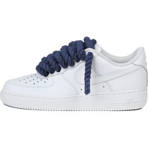 Nike Air force 1 low rope laces navy custom