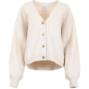 Maicazz, Dames, Truien, Beige, Maat: XS Leer,