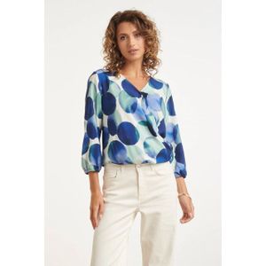 Smashed Lemon - 35225 - Broek - Abstracte Print - Groen Blauw Geel