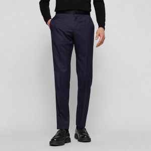 Heren - Boss Gilan - Broek - Donkerblauw - 100% Virgin Wool