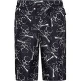 Philipp Plein - Korte Broeken - Zwart - Zijde - Skull & Bones Print