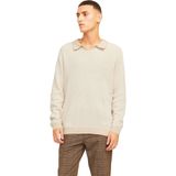 Jack & Jones Jprblabani knit split neck ls summer sand