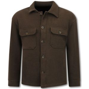 Enos Tussenjas flannel overshirt met zakken