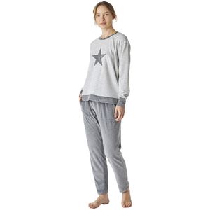 Winterpyjama lange mouw fluweel JJBEP1700 vrouwen