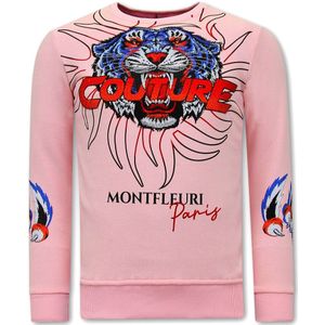 Montfleuri Sweater met print tiger couture