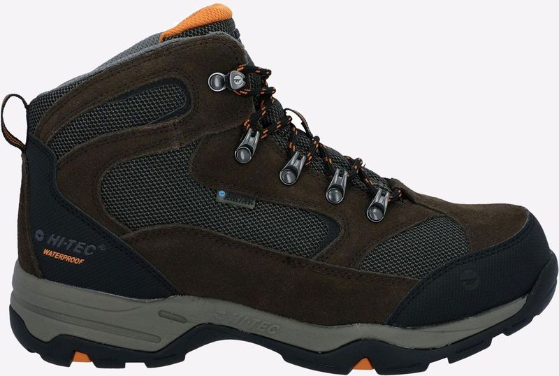 Hi-Tec Storm Wide Heren Wandelschoenen Van Donkerbruin/Donker Taupe Suède