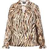 faina Blouse  crème / goud / oranje / zwart