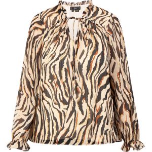 faina Blouse  crème / goud / oranje / zwart