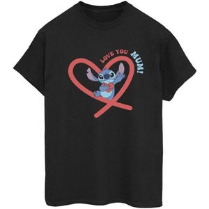 Li-cense Disney dames lilo & stitch love you mama katoenen vriendje t-shirt
