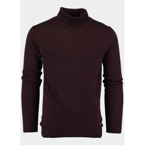 Bos - Coltrui Niels Rollneck Pullover - Bordeaux - 100% Merinowol