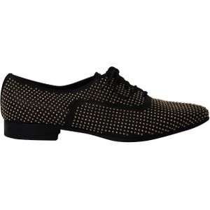 Saint Laurent Geklede Oxfords met Studs in Zwart Leer