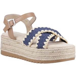 Hush Puppies - Jemma - Espadrille - Marineblauw - Dames Sandalen