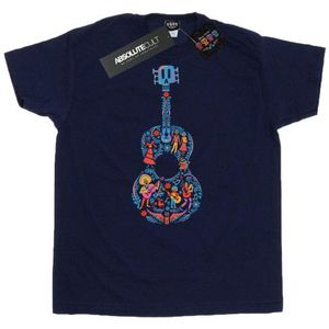 Li-cense Disney heren coco gitaar patroon t-shirt