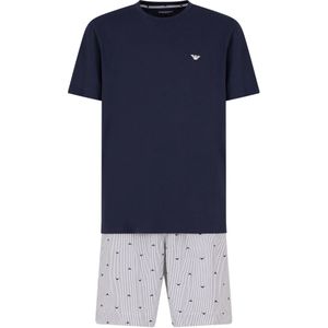 Emporio Armani - Pyjama - Tweedelig - T-shirt met Ronde Hals en Bermuda Shorts