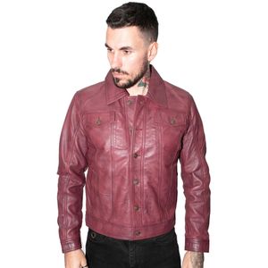 Retro - Truckerjack - Zwart - Leren Jas