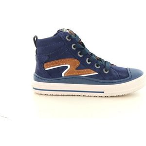 Develab - 45389 - Sneakers - Navy Blauw - Halfhoog - Nubuckleer