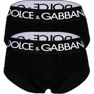 Dolce & Gabbana - Zwarte Katoenen Slips - Heren