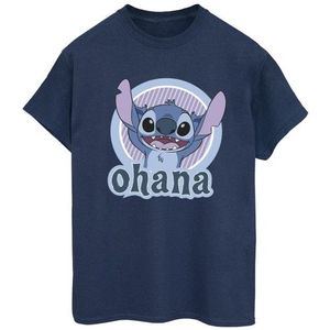 Li-cense Disney dames lilo and stitch ohana cirkel katoenen vriendje t-shirt