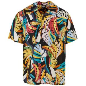 Urban Classics Heren toucan viscose all-over print resort overhemd