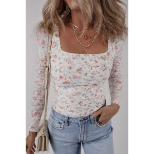 Bloemdruk Langemouw T-shirt