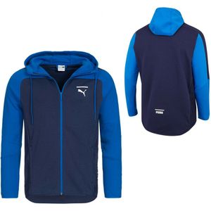 Puma - NET Full Zip Colour Block Hoodie - Navy - Sweatshirt