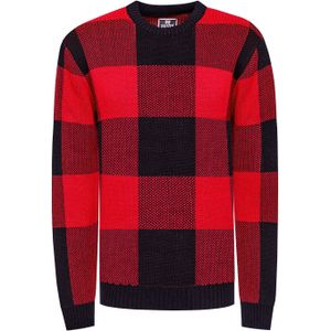 Rusty Neal - Grof Gebreide Trui - Zwart - Casual Pasvorm