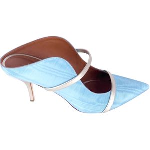 Malone Souliers Maureen 70 mm Hakken in Blauwe Zijde
