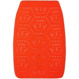 Philipp Plein - Knit Short Skirt Monogram - Mini Rok - Oranje
