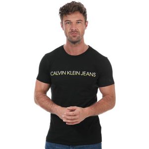 Calvin Klein Jeans - Mixed Instit T-shirt - Zwart - Heren