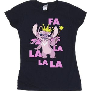 Li-cense Disney dames lilo & stitch angel fa la la katoenen t-shirt