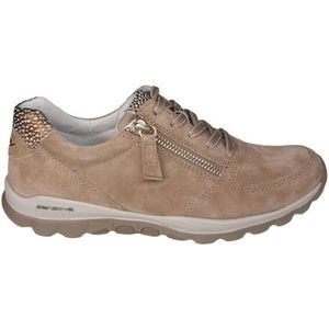 Gabor - Rollingsoft Sensitive - Dames Rollende Wandelsneaker - Beige