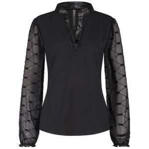 Zip73 - W25/209/03/001 - Top - Zwart - Lange Mouw