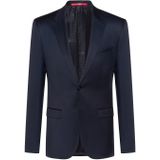 Hugo - AldonS - Blazer - Blauw - Katoen - Volledig Gevoerd