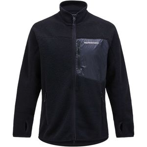 Peak Performance M. pile zip jacket black