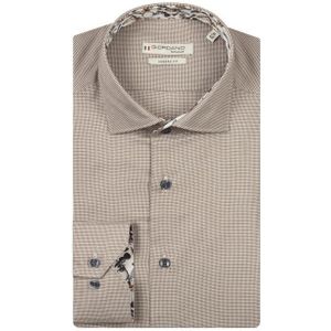 Giordano - Lange Mouw Overhemd - Dbruin - Katoen - 527840