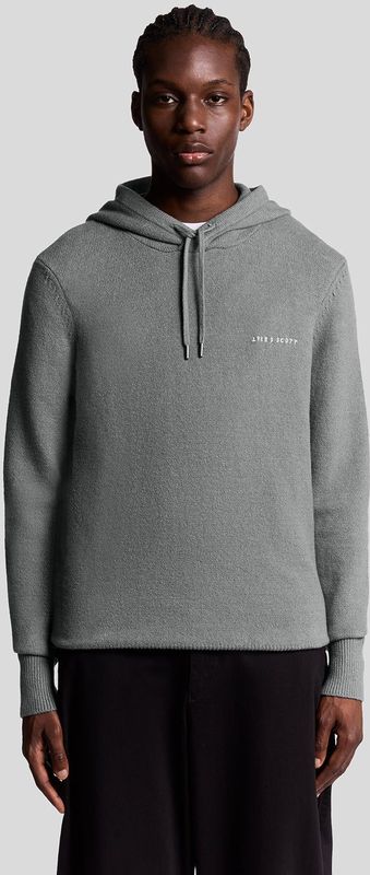 Lyle & Scott - Script Hoodie - Grijs - Gebreide Sweater
