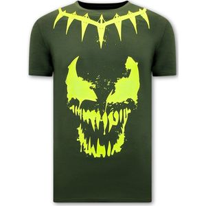 Local Fanatic T-shirts met print venom face neon