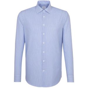 Seidensticker Heren geruit slank overhemd met lange mouwen