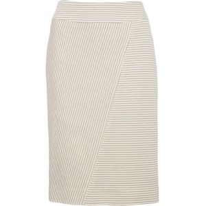 Kokerrok - Crème - Stretch Gevoerde Gebreide Stof