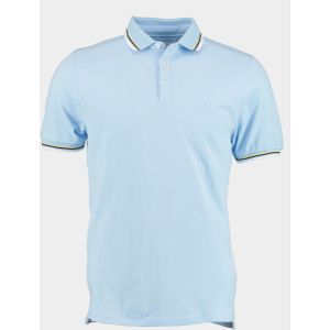 Bos Bright Blue Polo korte mouw jesse polo contrast collar 23108je24bo/210 light blue