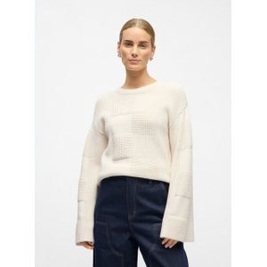 Object - Objenya Lo Knit - Pullover - Wit Sand/Melange - Dames