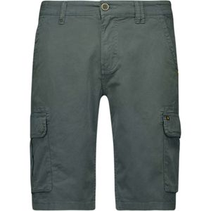 No Excess Korte broek cargo garment dyed + stone wash steel