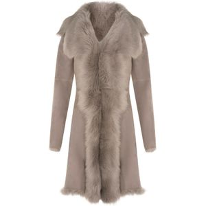 Dames Toscana schapenvacht suède trenchcoat-Tbilisi